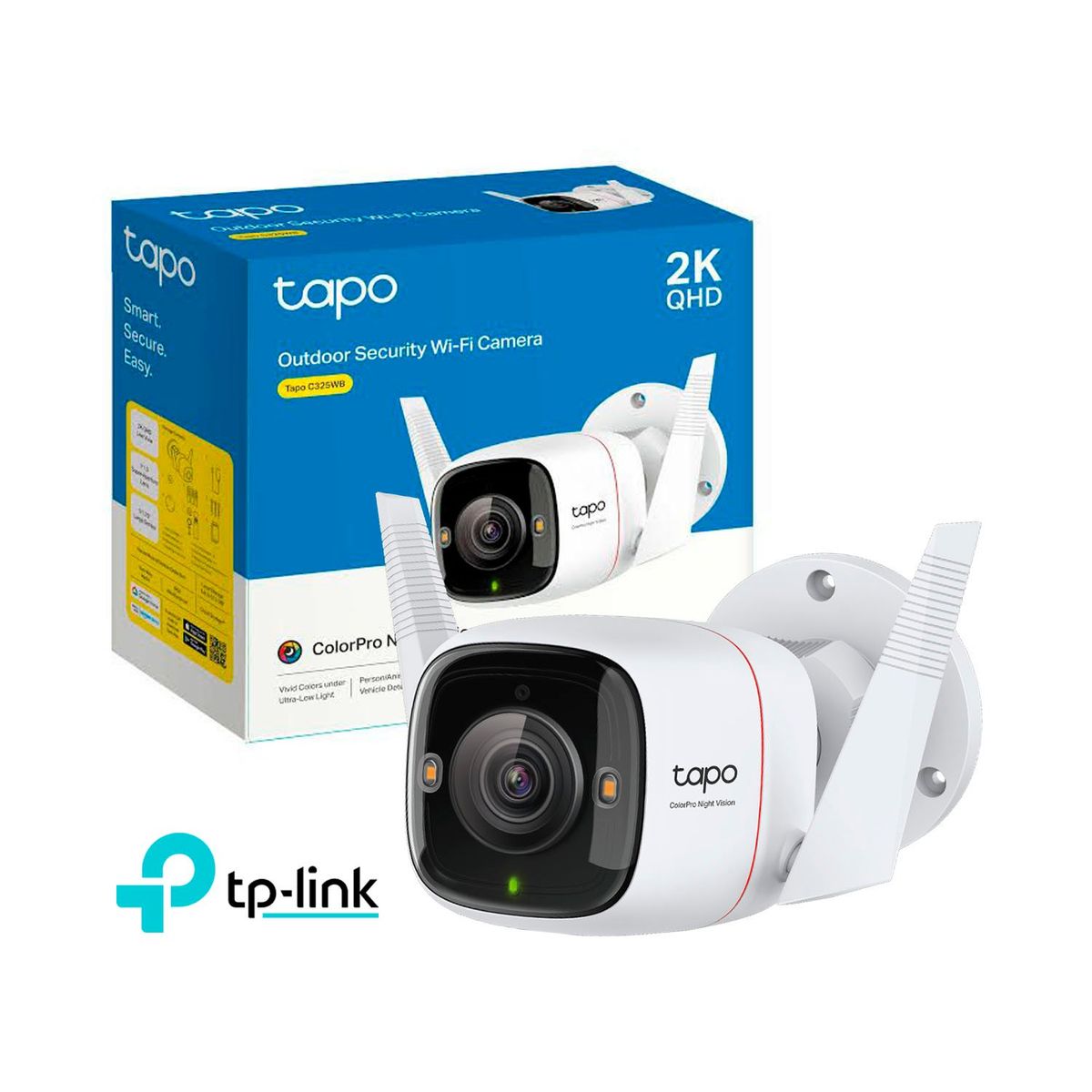 TP LINK - Cámara de Seguridad Wi-Fi Exterior IP66 Tapo C325WB 4MP 2K