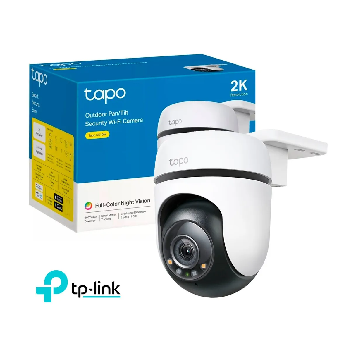TP LINK - Cámara de Seguridad Wi-Fi Exterior Tapo C510W 360° 2K 3MP