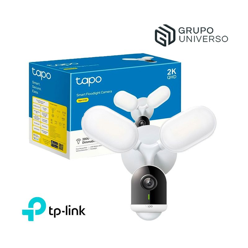 TP LINK - Cámara de Vigilancia con Reflector IP Exterior Tapo C720 2K 4MP