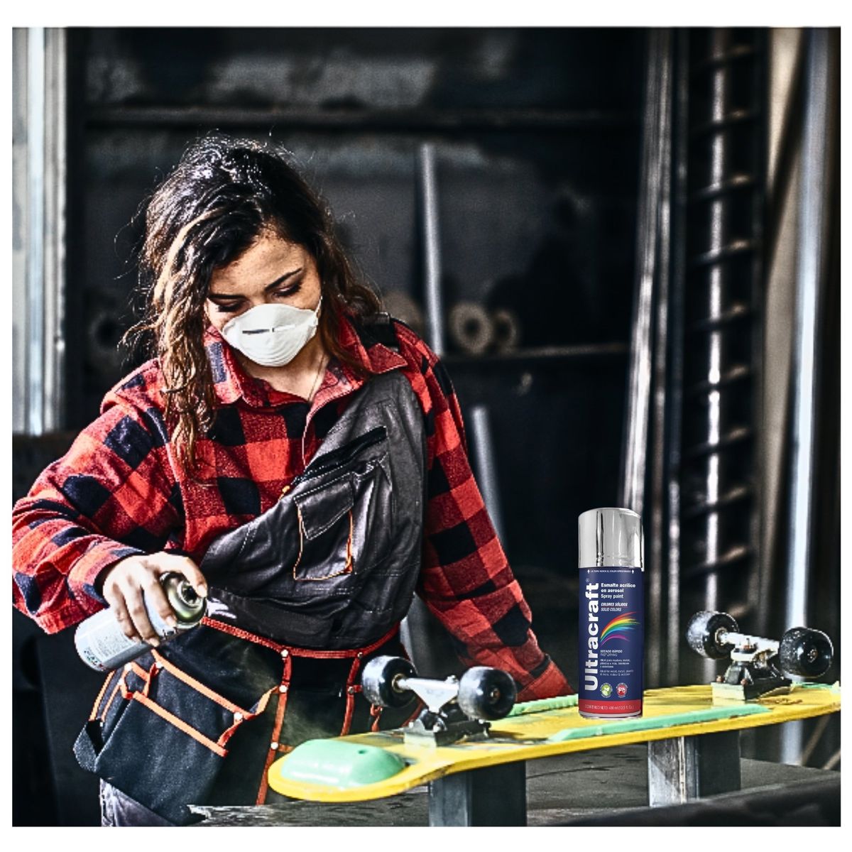 TRUPER - Pintura spray color cromado aluminio metalico brillante, 4 UNIDADES ULTRACRAF TRUPER