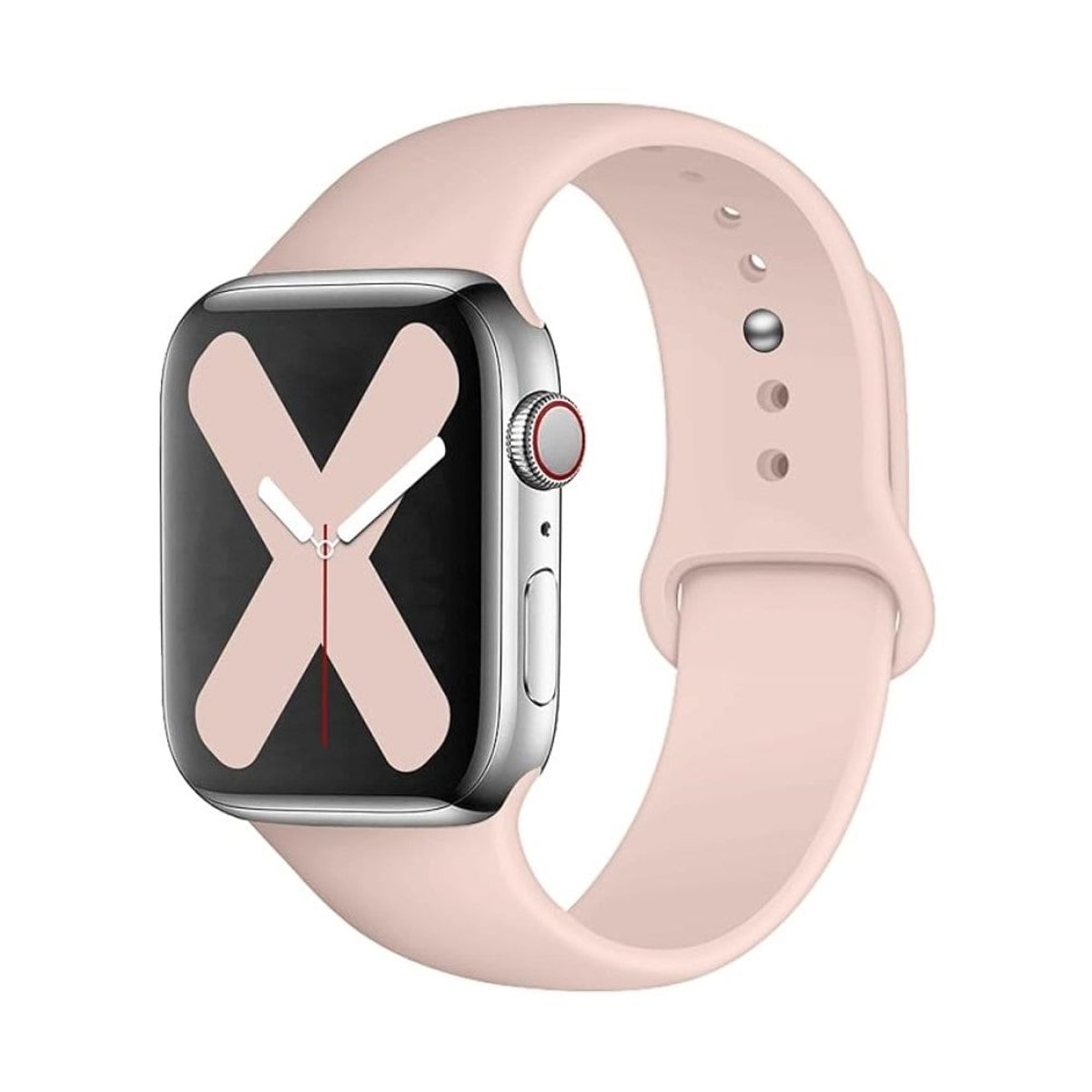 GENERICO - CORREA DE SILICONA PARA WATCH 38-40-41-42 MM ROSA ARENA