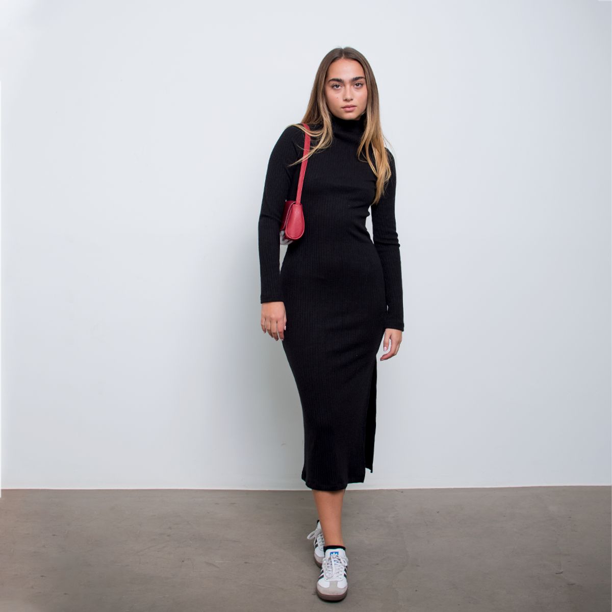 DESIRE - Vestido manga larga cuello alto Paula para mujer Desire