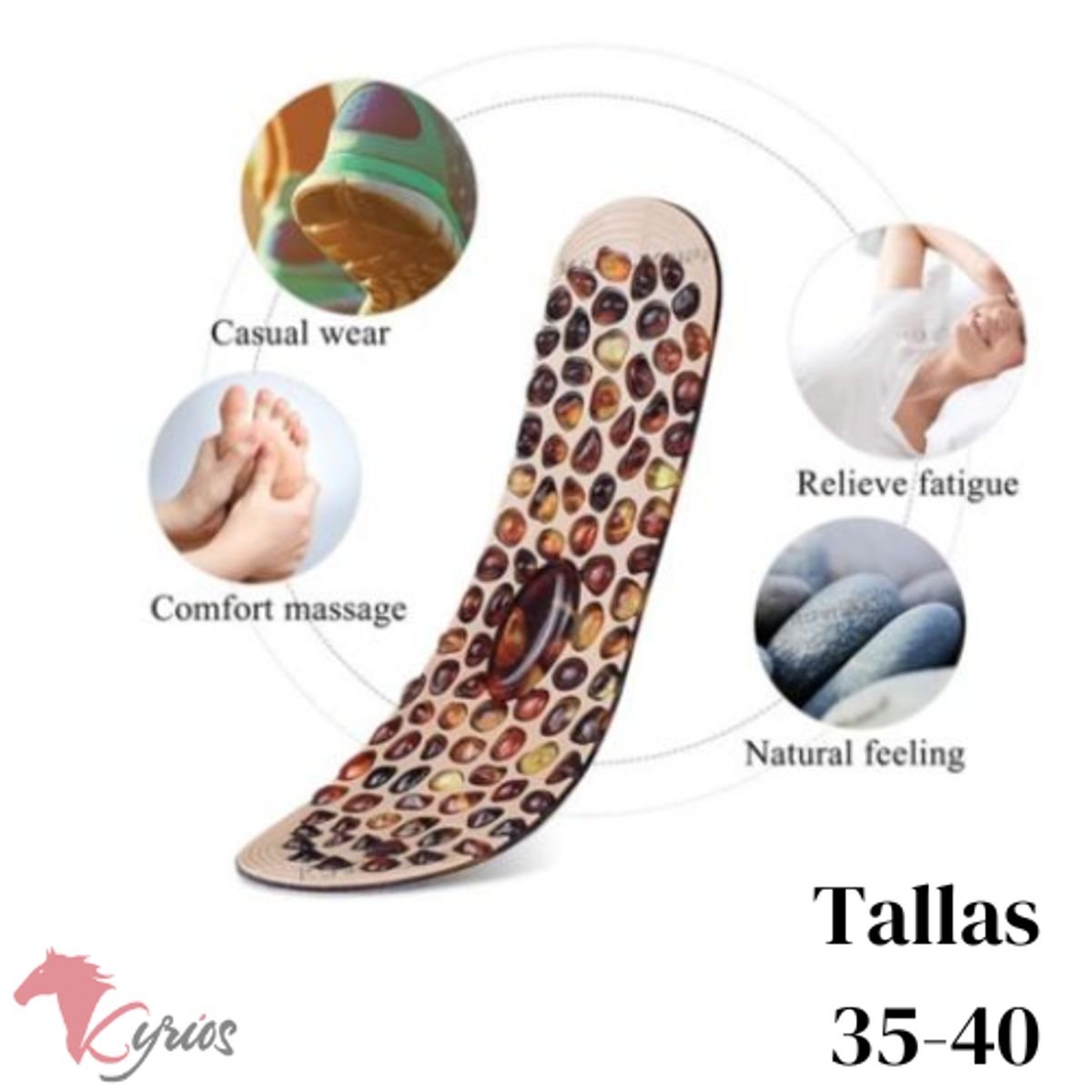 GENERICO - Plantilla De Acupresión Para Terapia De Adoquines