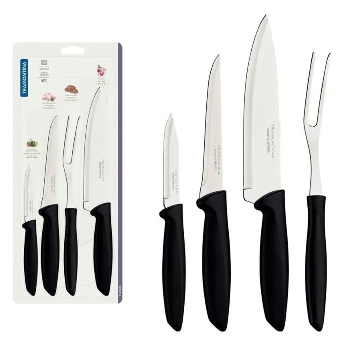 TRAMONTINA - Set de cuchillos plenus x 4 piezas - tramontina