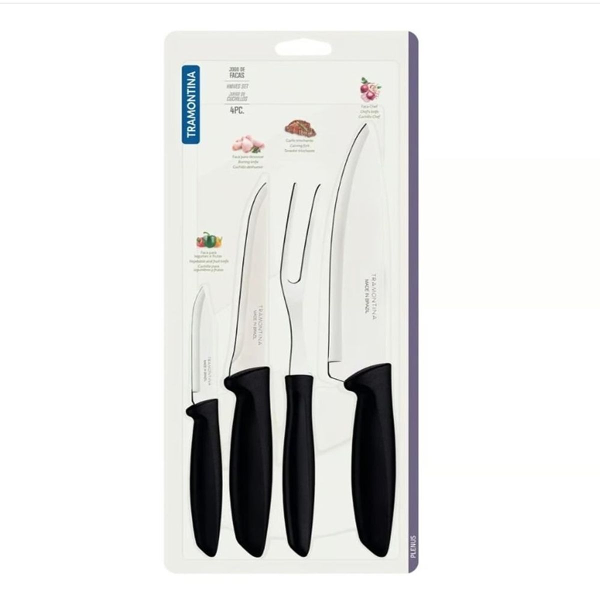 TRAMONTINA - Set de cuchillos plenus x 4 piezas - tramontina