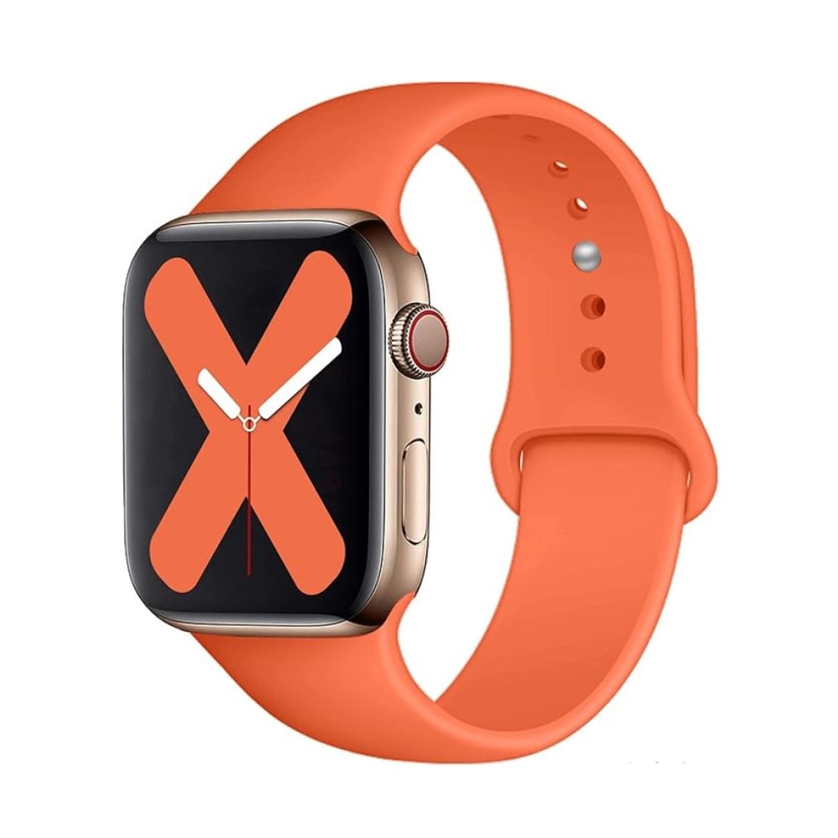 GENERICO - CORREA DE SILICONA PARA WATCH 38-40-41-42 MM MM NARANJA