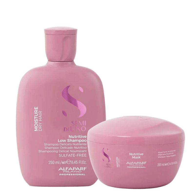 ALFAPARF MILANO - ALFAPARF SEMI DI LINO – Nutritive Dúo Shampoo 250 ml + Mask 200 ml