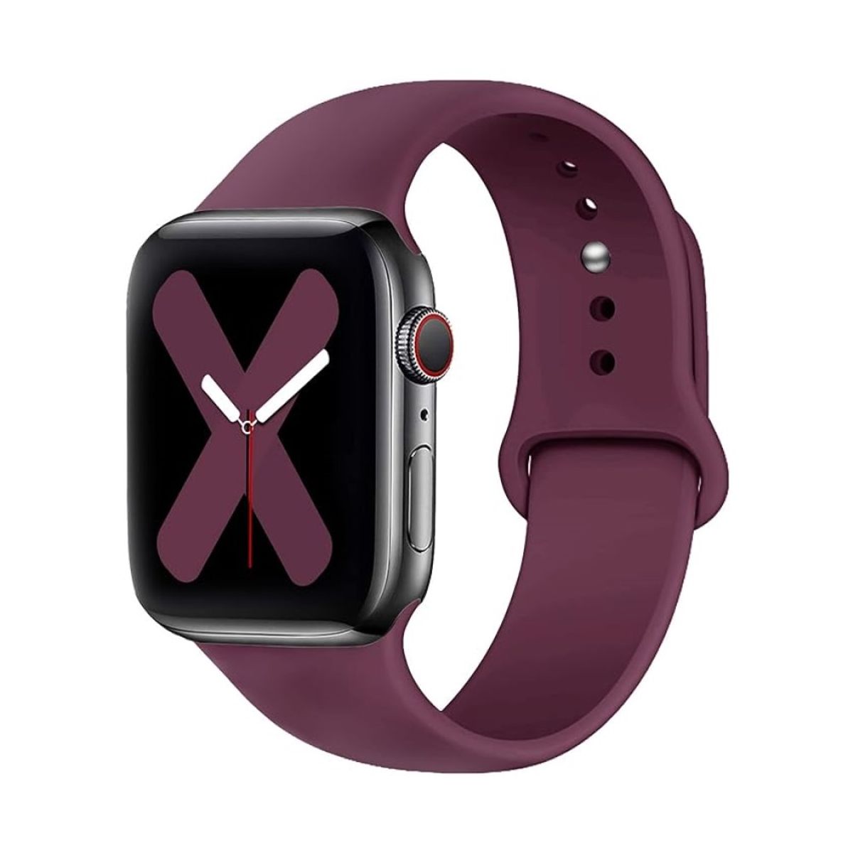 GENERICO - CORREA DE SILICONA PARA WATCH 38-40-41 MM MORADO CIRUELA