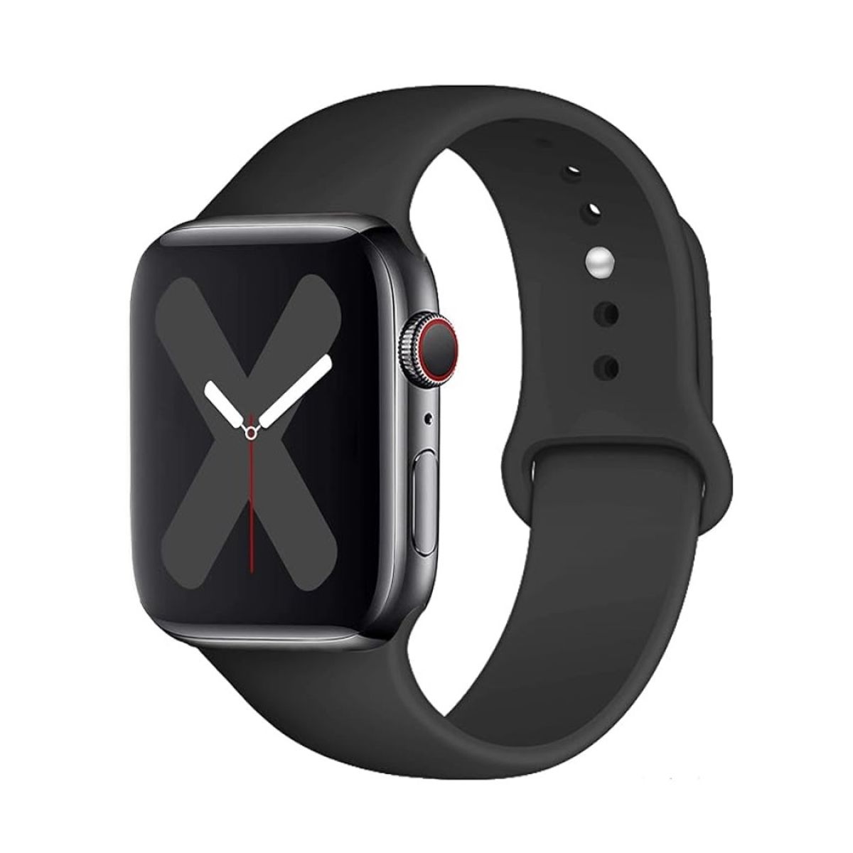 GENERICO - CORREA DE SILICONA PARA WATCH 42-44-45-49 MM NEGRO