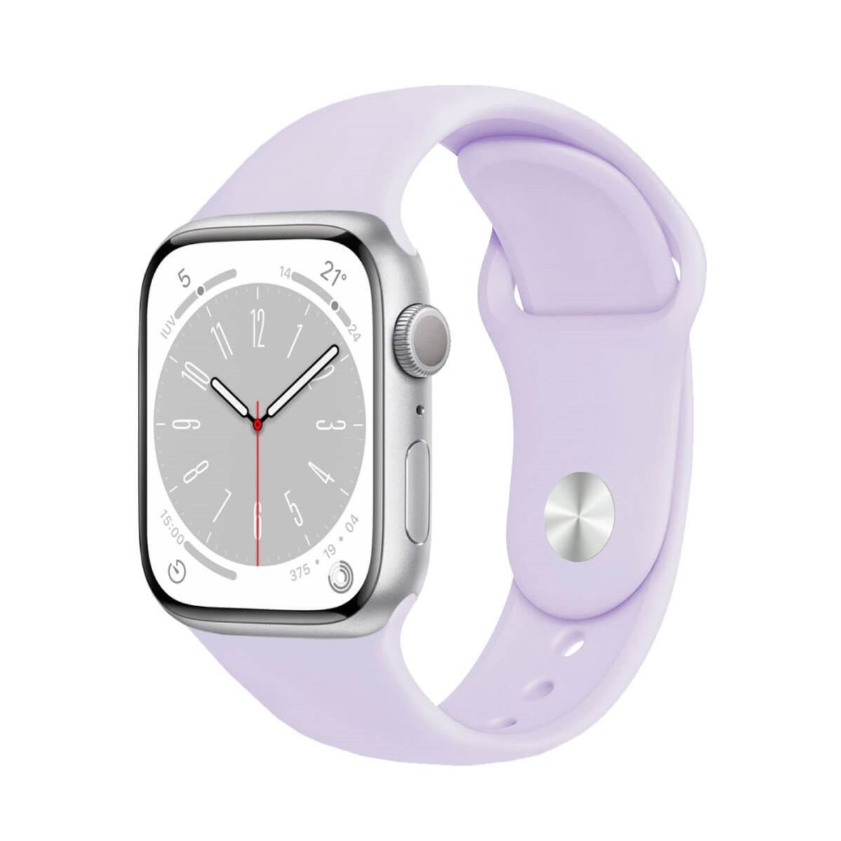 GENERICO - CORREA DE SILICONA PARA WATCH 42-44-45-49 MM MORADO LILA