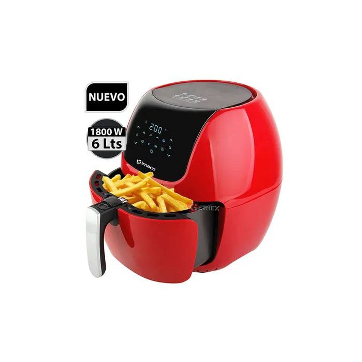 IMACO - Freidora de Aire Digital Imaco 6L AF6018  Rojo