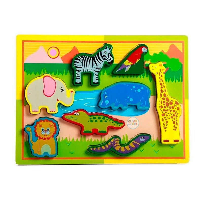 GENERICO - Rompecabeza en Alto Relieve Modelo Animales de la Selva