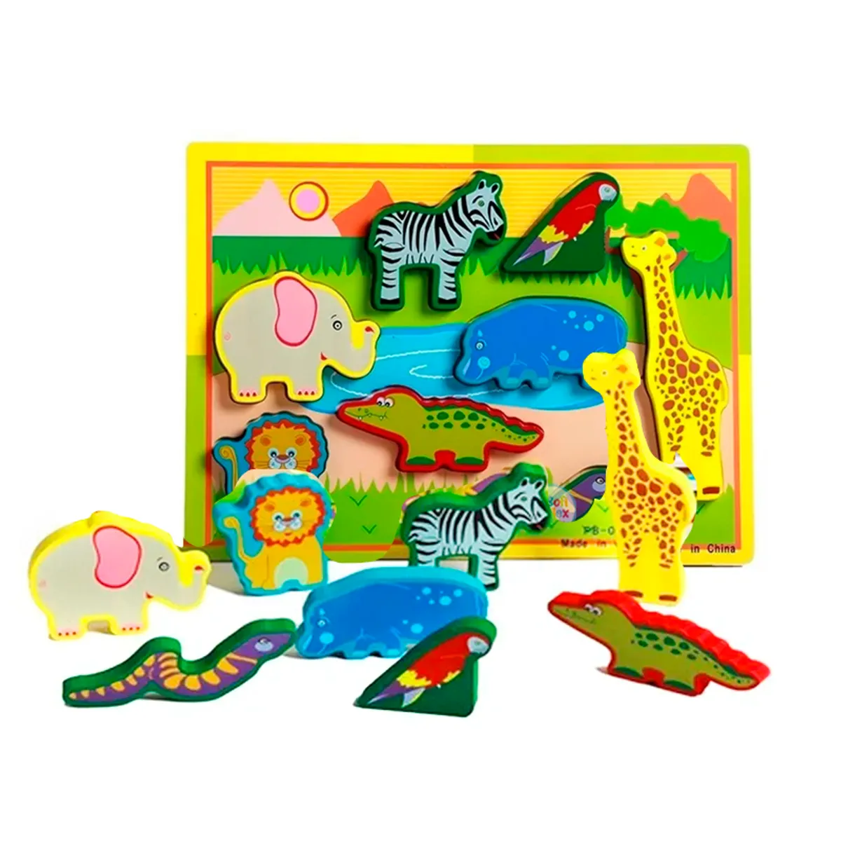 GENERICO - Rompecabeza en Alto Relieve Modelo Animales de la Selva