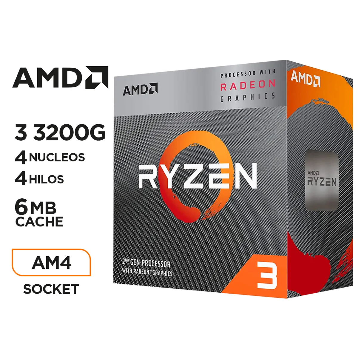 AMD - Computadora PC GAMER RYZEN 3 3200G 16GB SSD 512GB