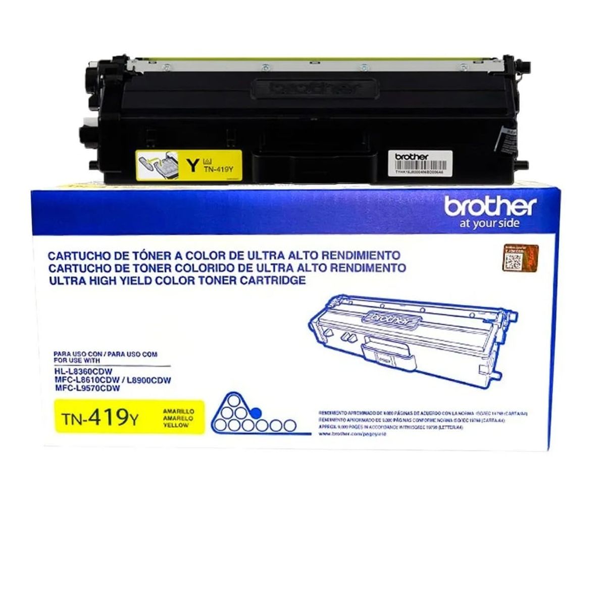 BROTHER - Toner Brother TN-419Y para MFC-L8900CDW, 9000 Paginas - Yellow