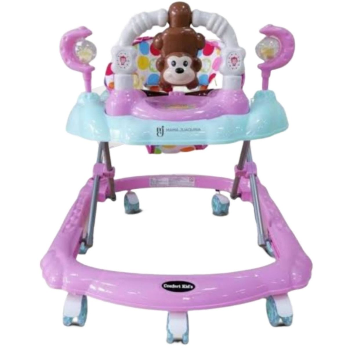 GENERICO - Andador para bebe bandeja didáctica MONITO TURQUESA