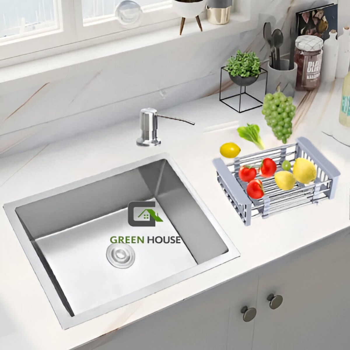 IMPORTADO MC - LAVADERO DE COCINA  44x39X23cm  ACERO INOXIDABLE