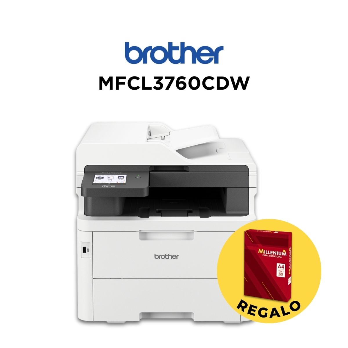 BROTHER - IMPRESORA LÁSER MULTIFUNCIONAL BROTHER COLOR MFC - L3760CDW
