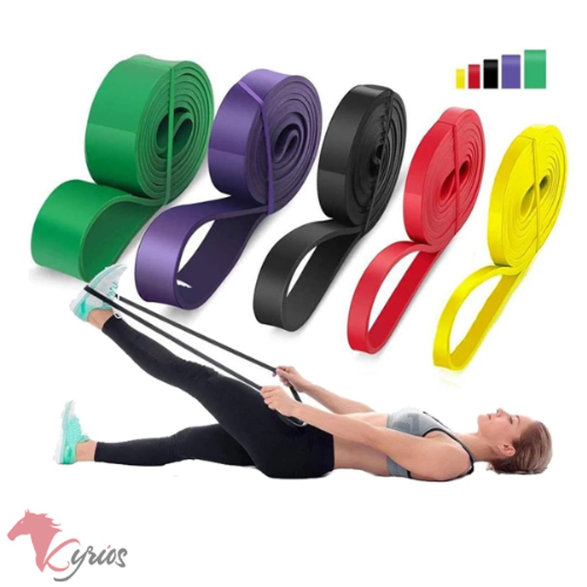 GENERICO - PACK DE 5 LIGAS DE DIFERENTES RESISTENCIAS