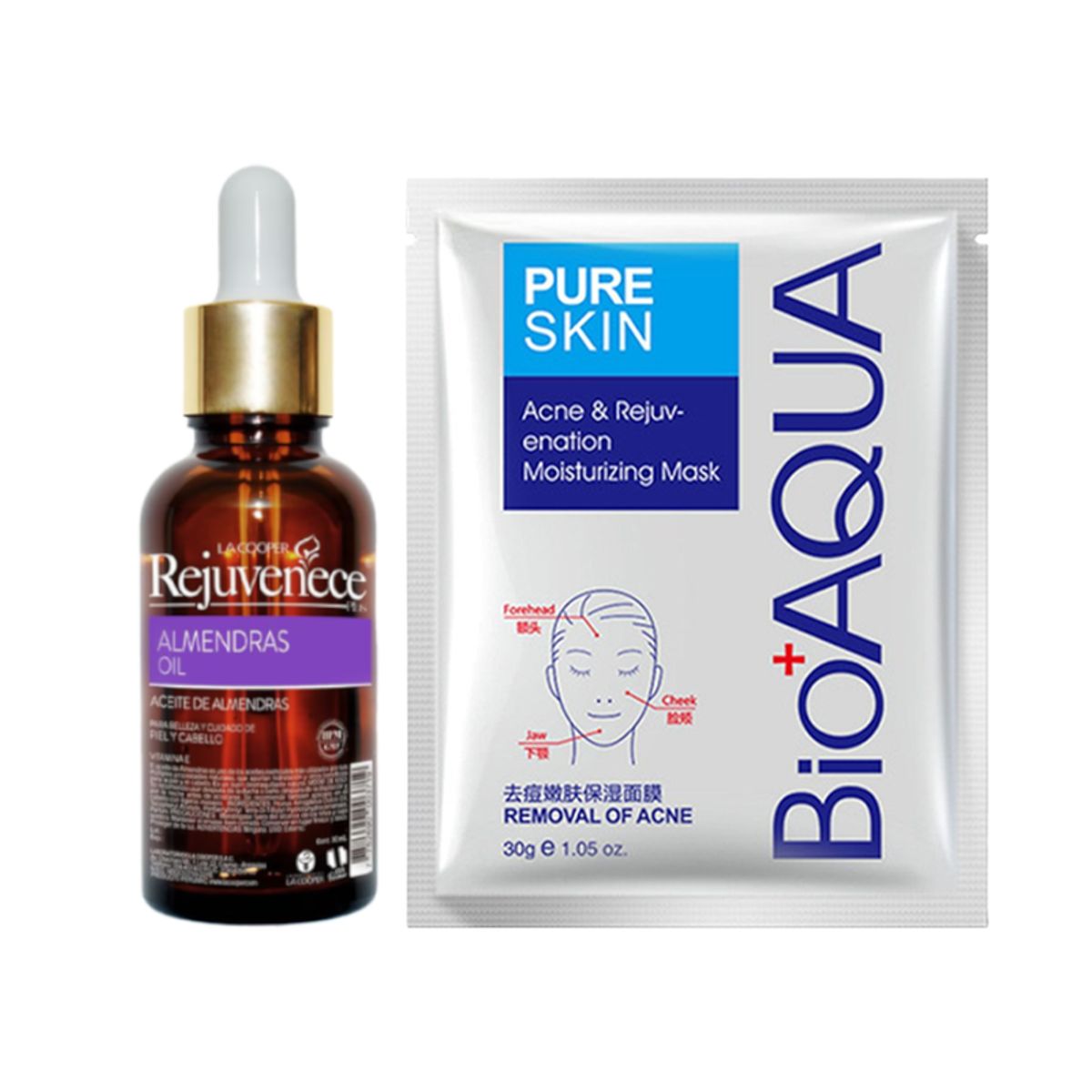 GENERICO - Aceite Facial de Vitamina E + Mascarilla Facial Pure Skin