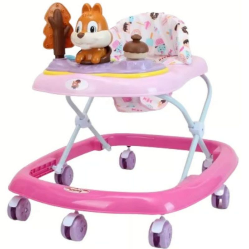 GENERICO - Andador musical de bebe didáctico Ardilla ROSADO CON FUCSIA