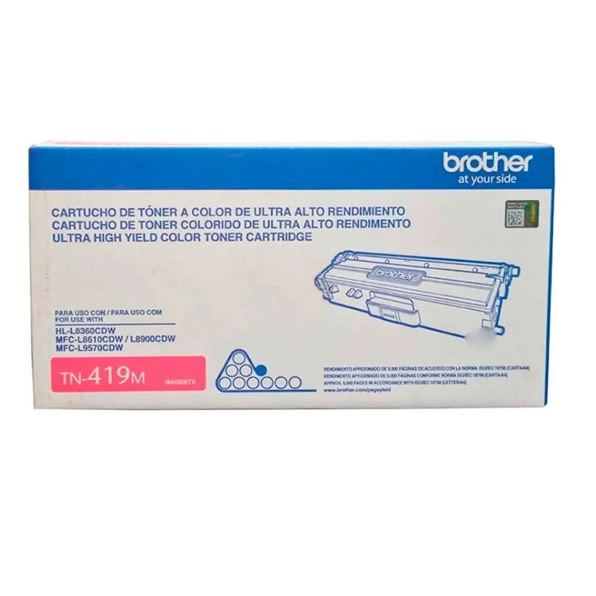 BROTHER - Toner Brother TN-419M Para LC-8900CDW RENDIMIENTO 9000 PAGS-Magenta