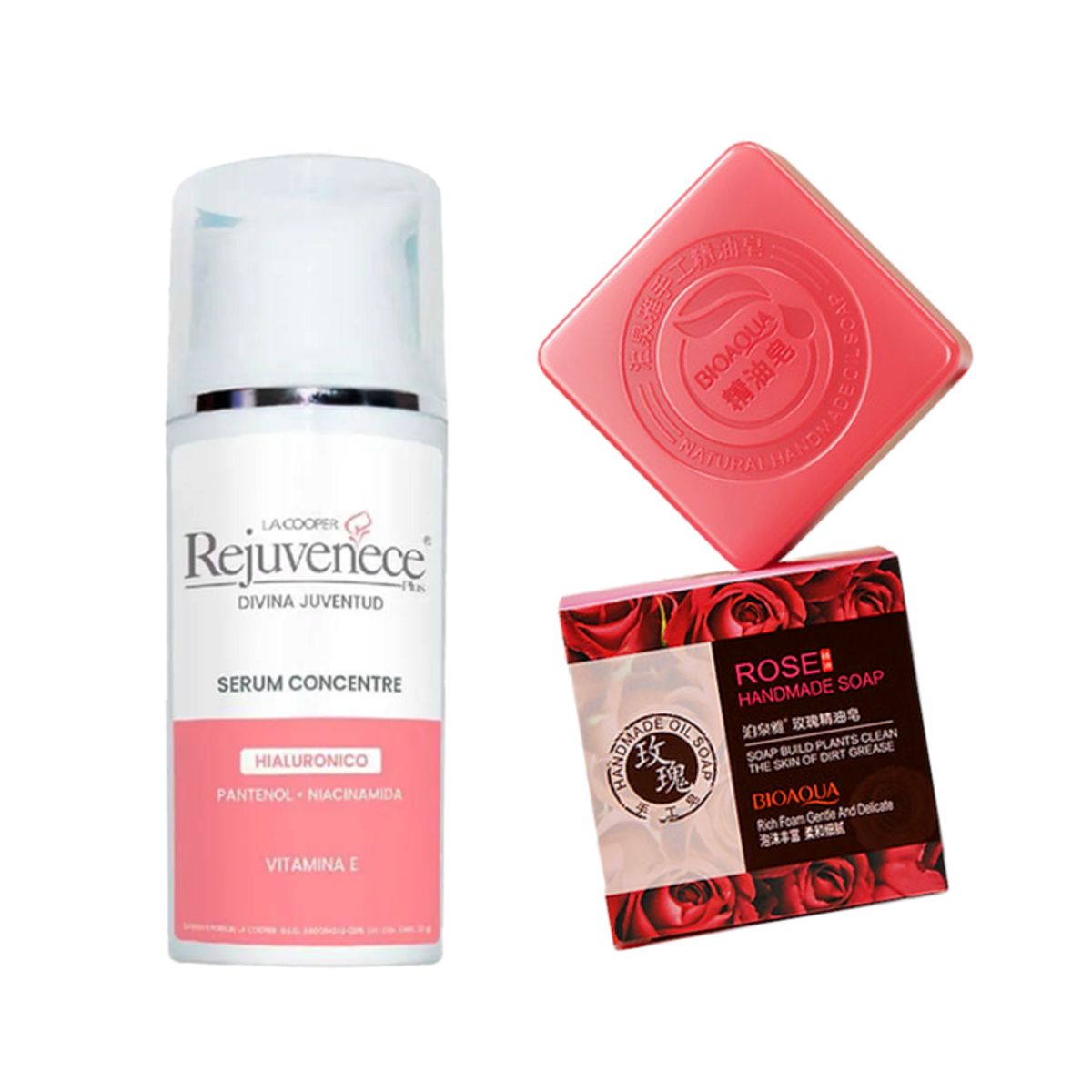 GENERICO - Serum Concentre hialurónico + Jabón Natural Rosas Antiacne