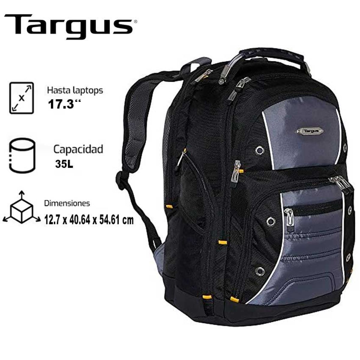 TARGUS - Mochila TARGUS DRIFTER II 17 Negro Gris TSB239US