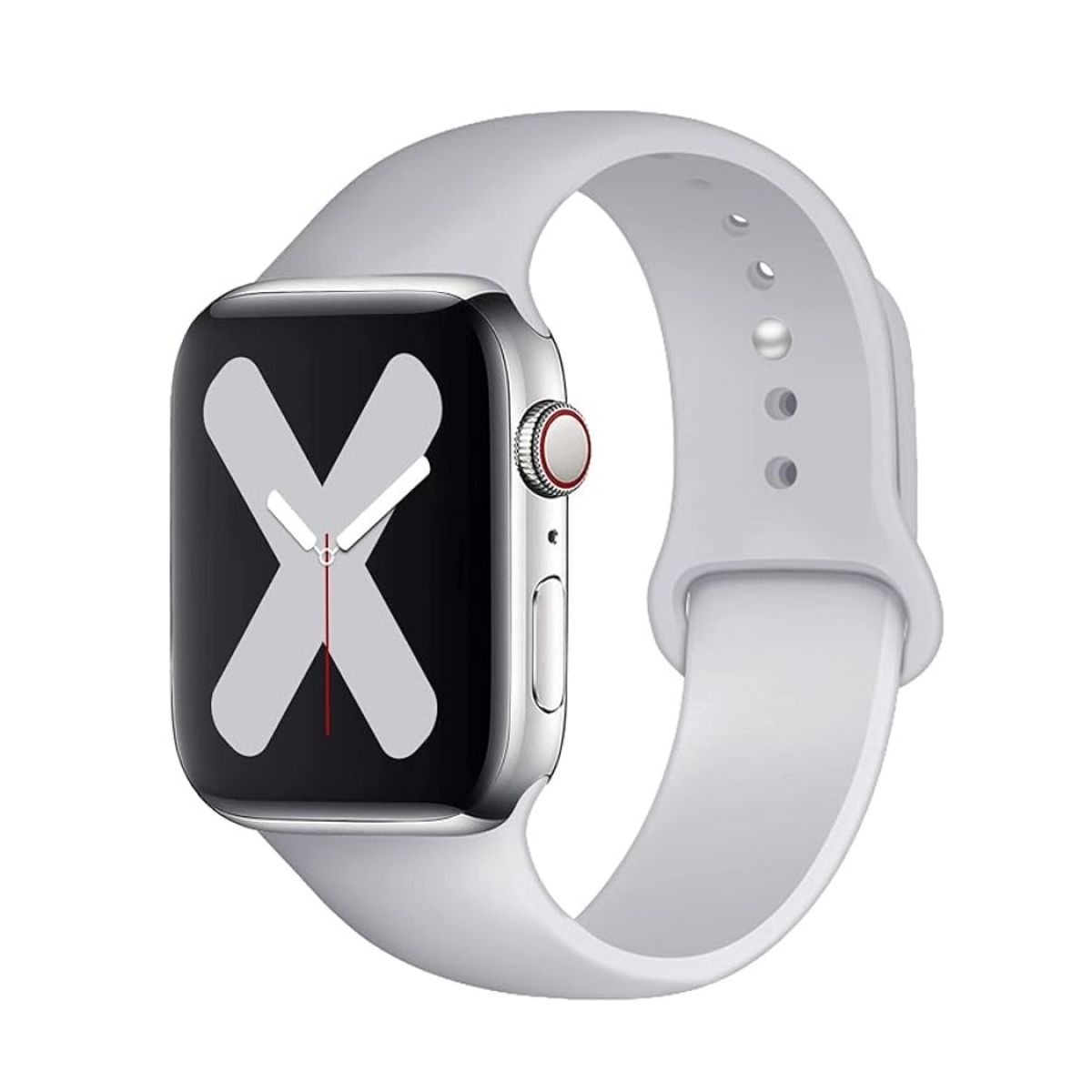 GENERICO - CORREA DE SILICONA PARA WATCH 38-40-41 MM GRIS NUBLADO