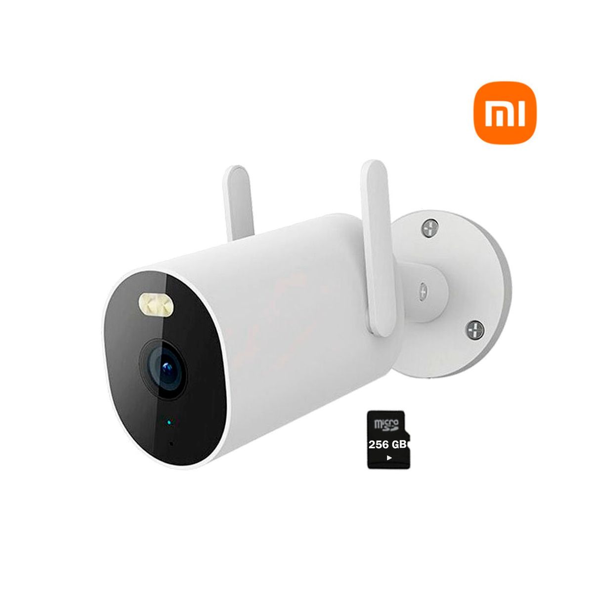 XIAOMI - Cámara Seguridad Xiaomi AW300 2K Wi-Fi Exterior IP66 Noche Color 256GB