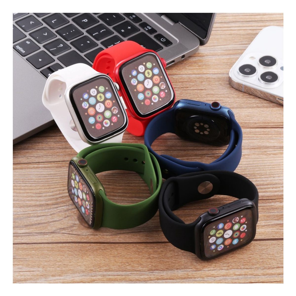 GENERICO - CORREA DE SILICONA PARA WATCH 38-40-41-42 MM AZUL MAR