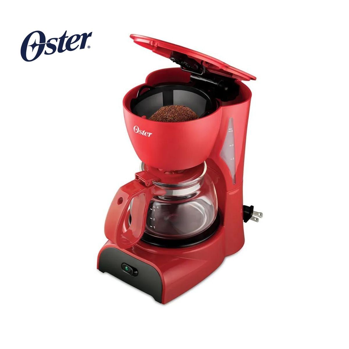 OSTER - Cafetera Oster de 4 Tazas Roja BVSTDCDR5R