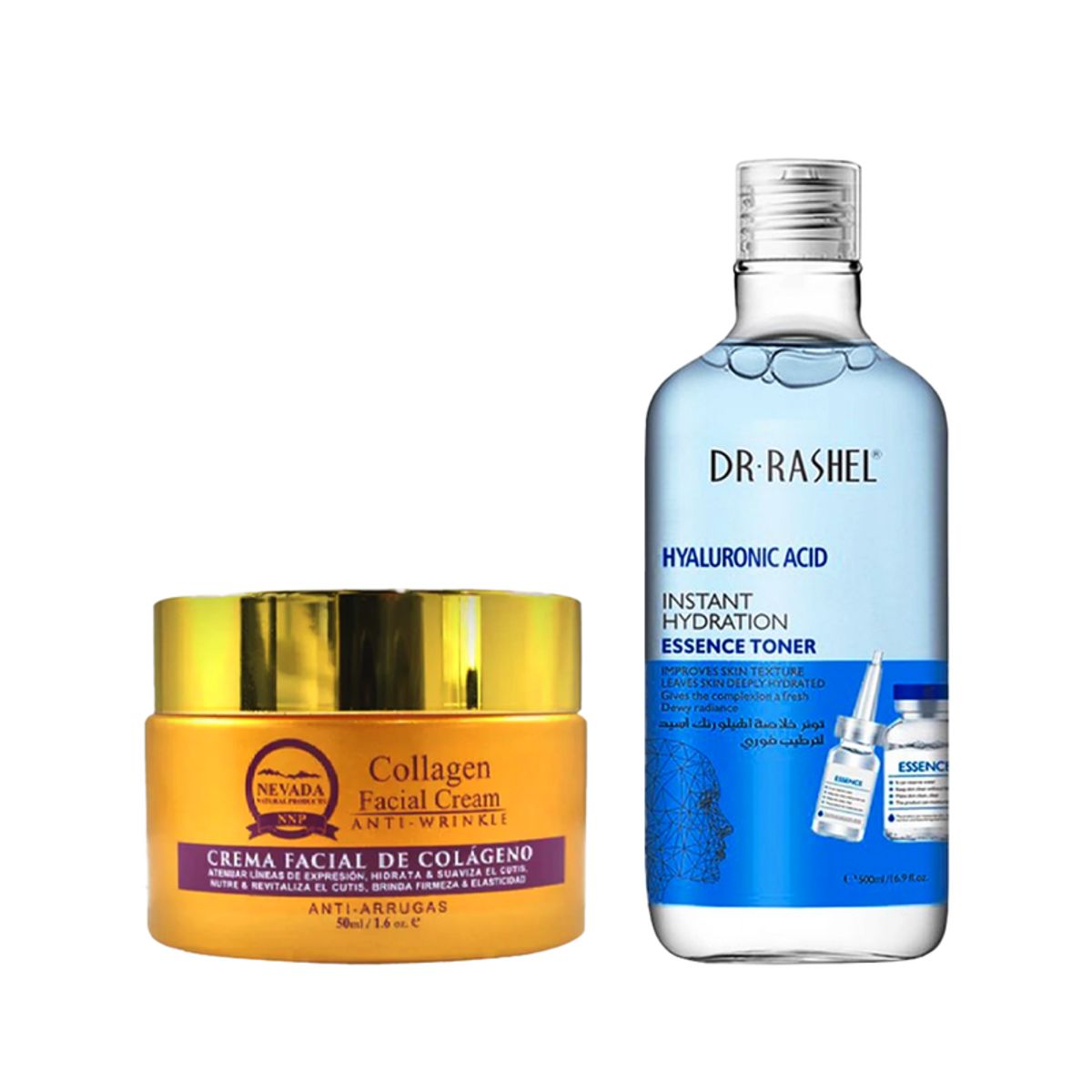 NEVADA NATURAL PRODUCTS - Crema Facial Antiarrugas + Tonico Facial de AH