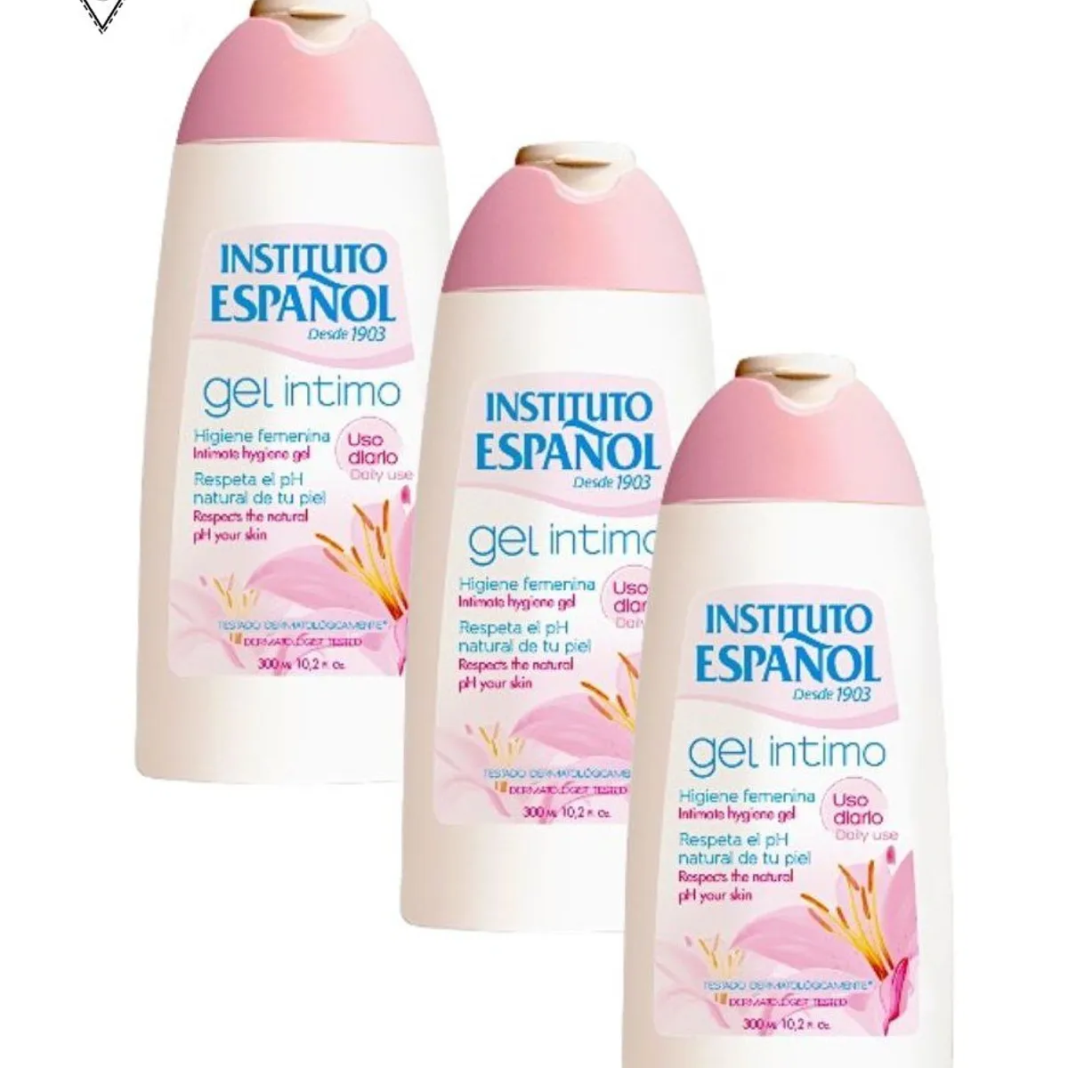 INSTITUTO ESPANOL - Pack 3 unds Instituto Español Gel Íntimo Uso Diario Higiene Femenina 300ml