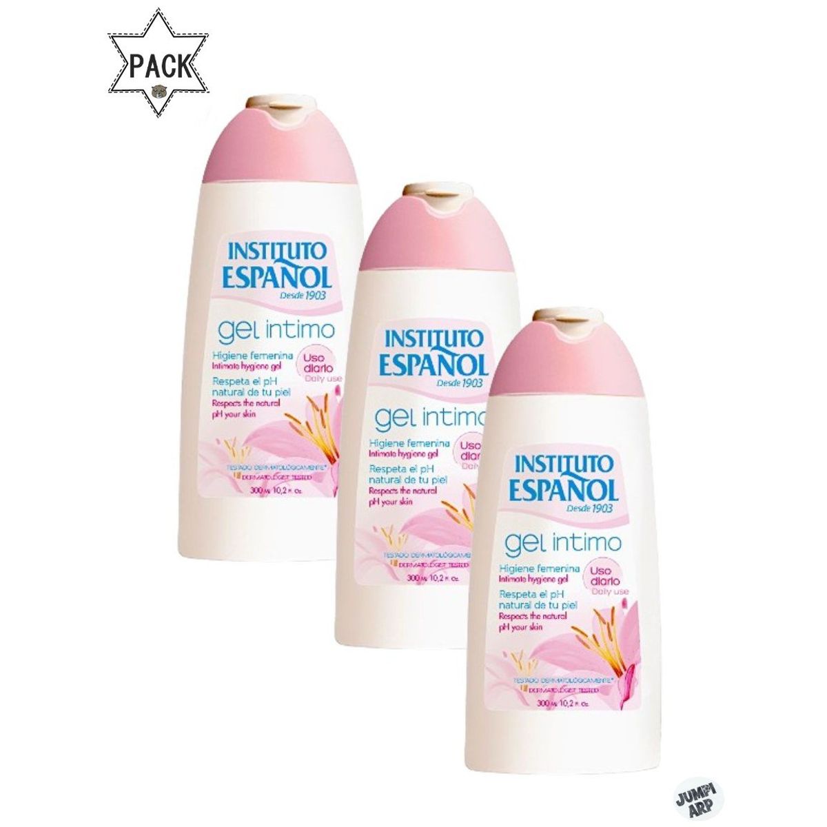 INSTITUTO ESPANOL - Pack 3 unds Instituto Español Gel Íntimo Uso Diario Higiene Femenina 300ml