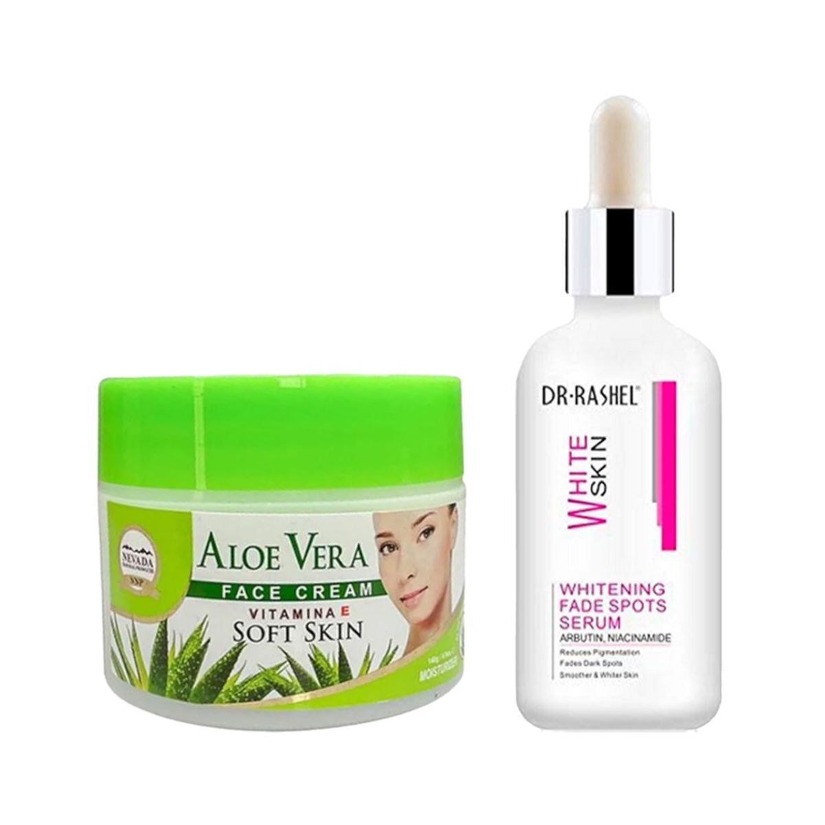 NEVADA NATURAL PRODUCTS - Crema Facial de aloe vera + Suero Blanqueadora de Manchas
