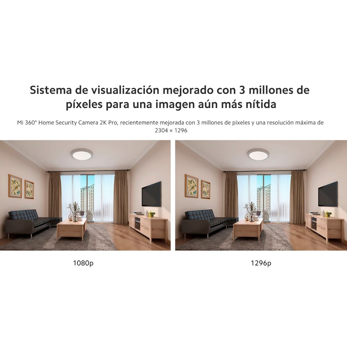 XIAOMI - Cámara de Seguridad Xiaomi Mi 360 2K Pro 3MP Wi-Fi Inteligente