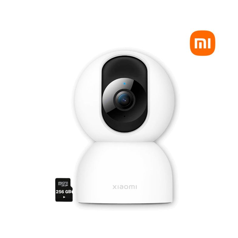 XIAOMI - Cámara Seguridad Xiaomi C400 Wi-Fi 2K 4MP Gira 360º + Micro SD 256GB