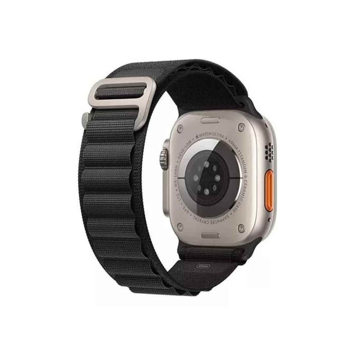 GENERICO - CORREA ALPINE LOOP NYLON CON HEBILLA PARA WATCH 42-44-45-49MM NEGRO