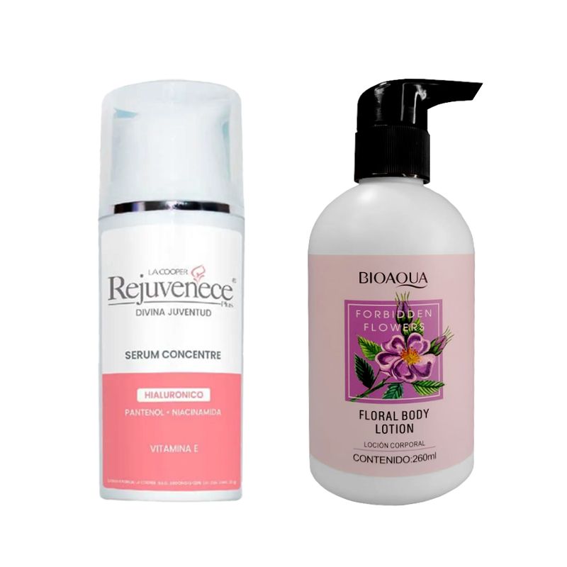 GENERICO - Serum Concentre hialurónico + Locion Corporal Forbidden Flower