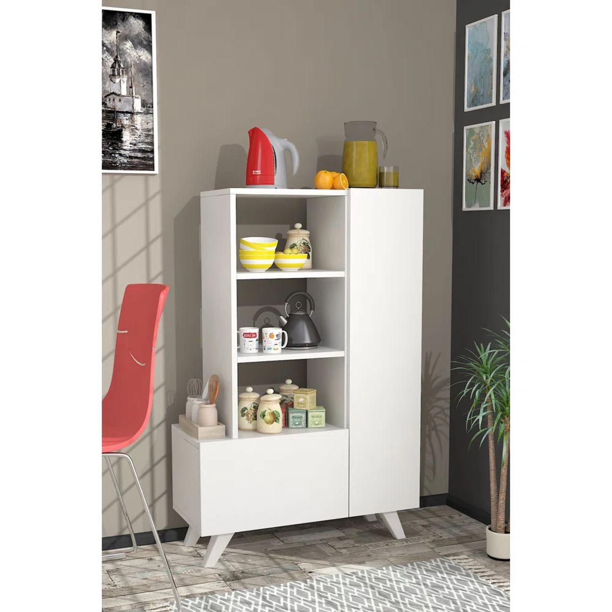 TU MESITA - Alacena Multiusos Jazmín color Blanco 2 puertas TU MESITA