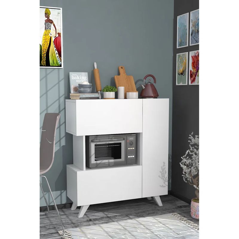 TU MESITA - Alacena Multiusos Jazmín2 color Blanco 3 puertas TU MESITA