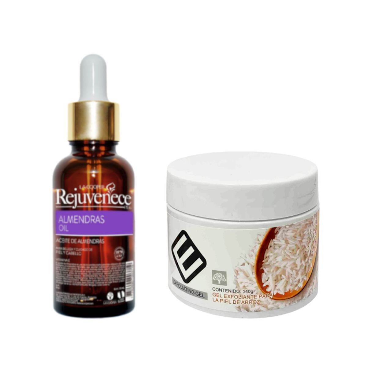 GENERICO - Aceite Facial Vitamina E + Gel Blanqueador Extracto de Arroz