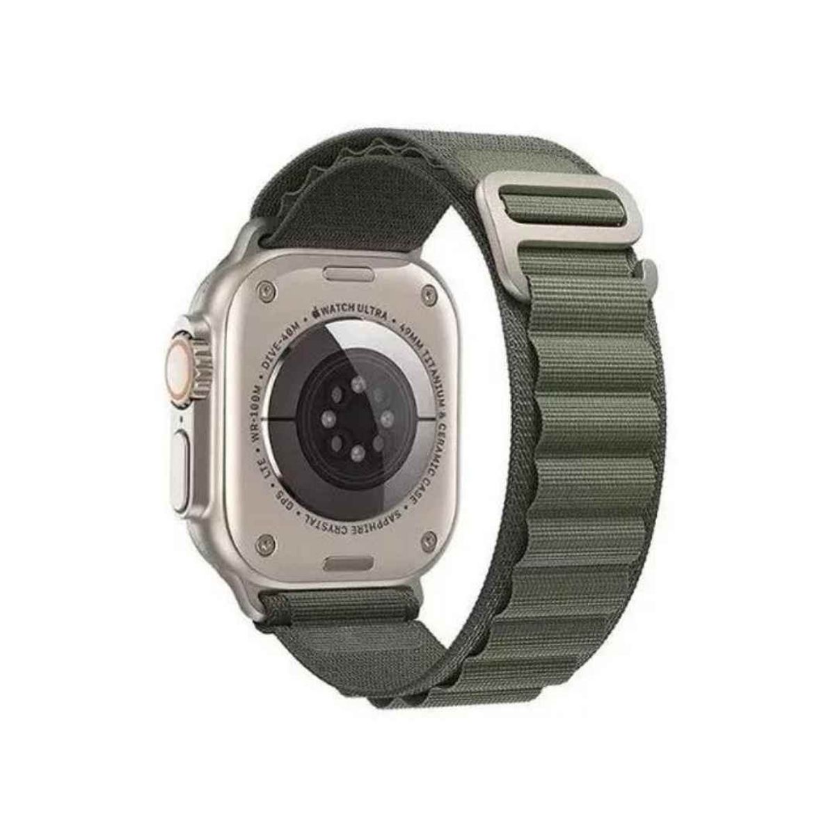GENERICO - CORREA ALPINE LOOP NYLON CON HEBILLA PARA WATCH 42-44-45-49MM VERDE