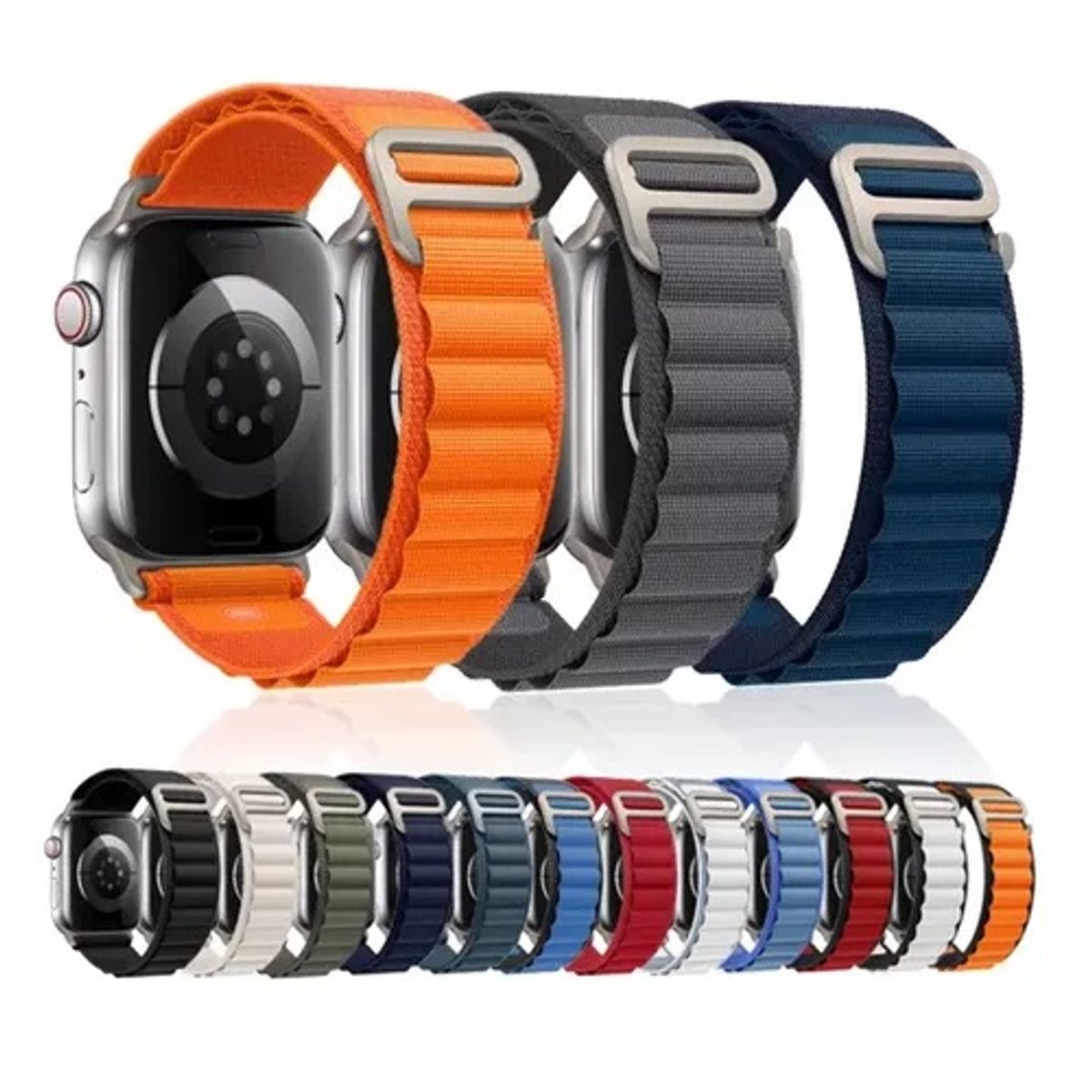 GENERICO - CORREA ALPINE LOOP NYLON CON HEBILLA PARA WATCH 42-44-45-49MM VERDE