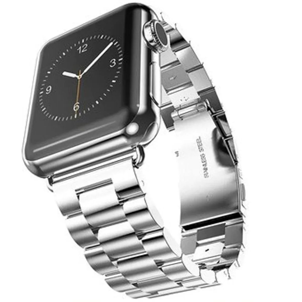 GENERICO - CORREA ESLABONES DE METAL PARA WATCH 42-44-45-49MM PLATEADO