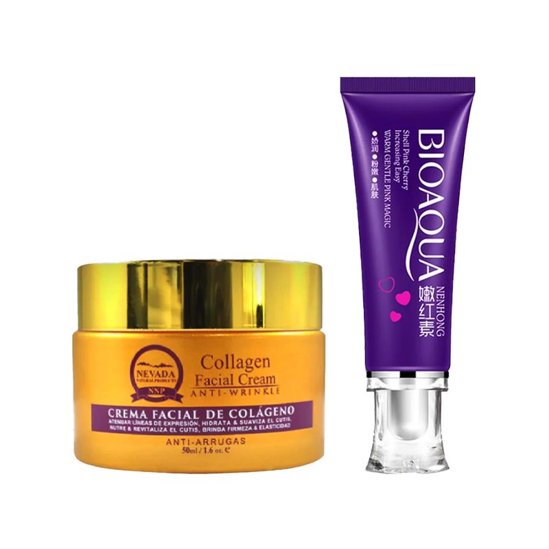 NEVADA NATURAL PRODUCTS - Crema Facial Antiarrugas + Crema Blanqueadora Partes Privadas