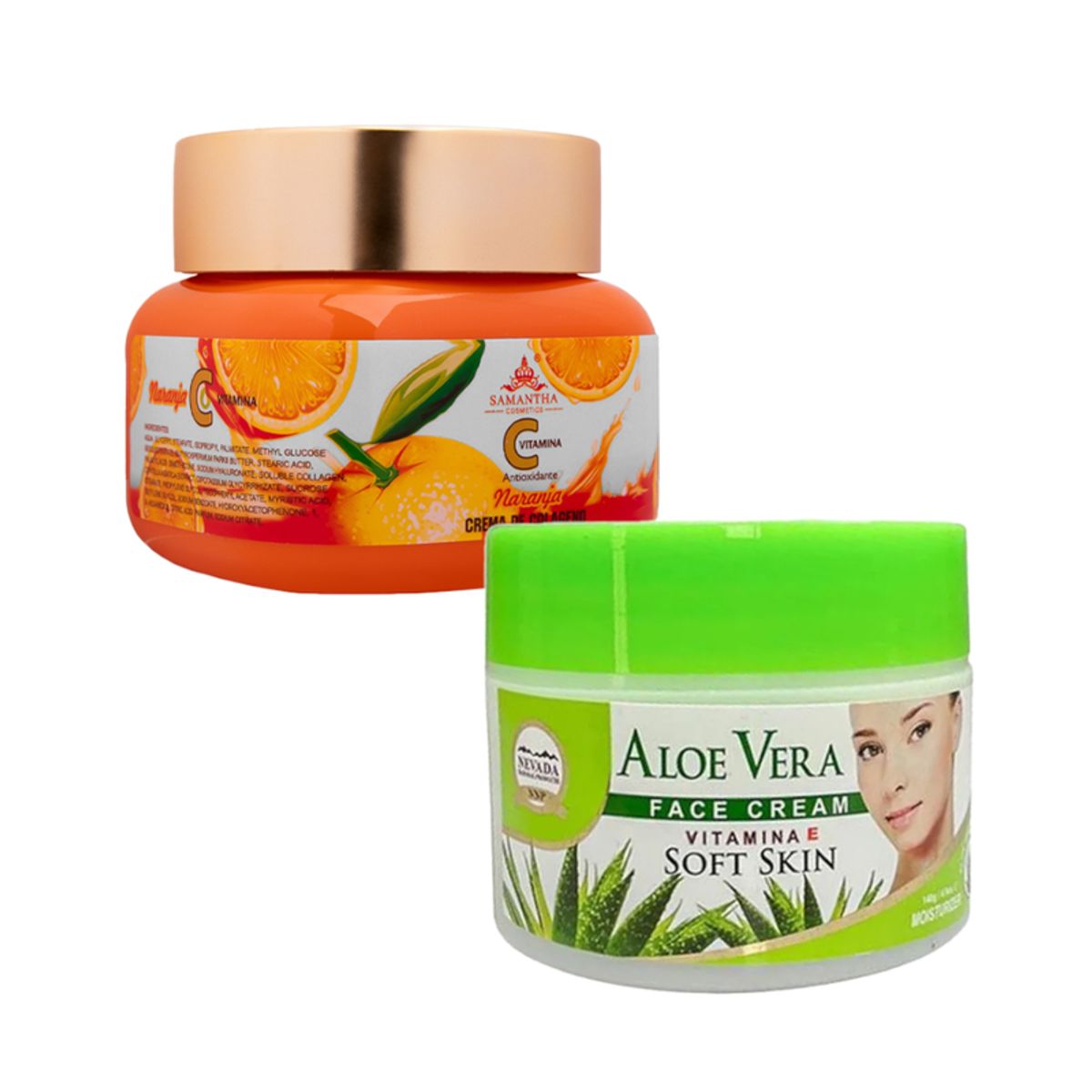 NEVADA NATURAL PRODUCTS - Crema Facial de aloe vera + Crema Colágeno y Vitamina C