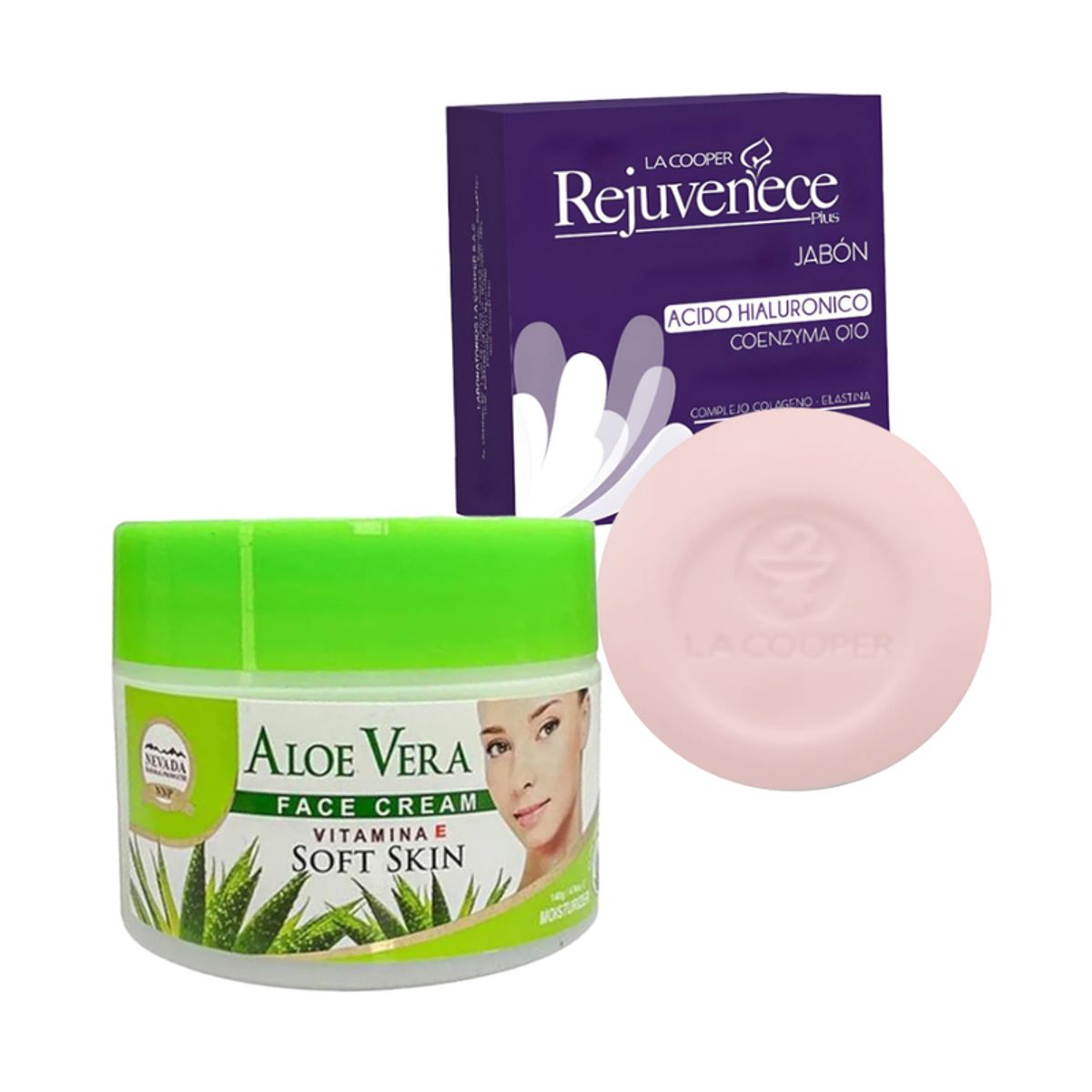 NEVADA NATURAL PRODUCTS - Crema Facial de aloe vera + Jabón AH & Coenzima Q10