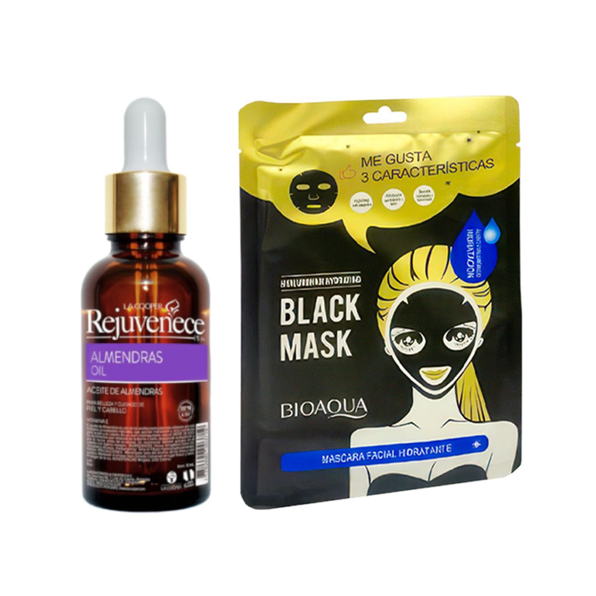 GENERICO - Aceite Facial de Vitamina E + Mascarilla Negra Hyaluronan